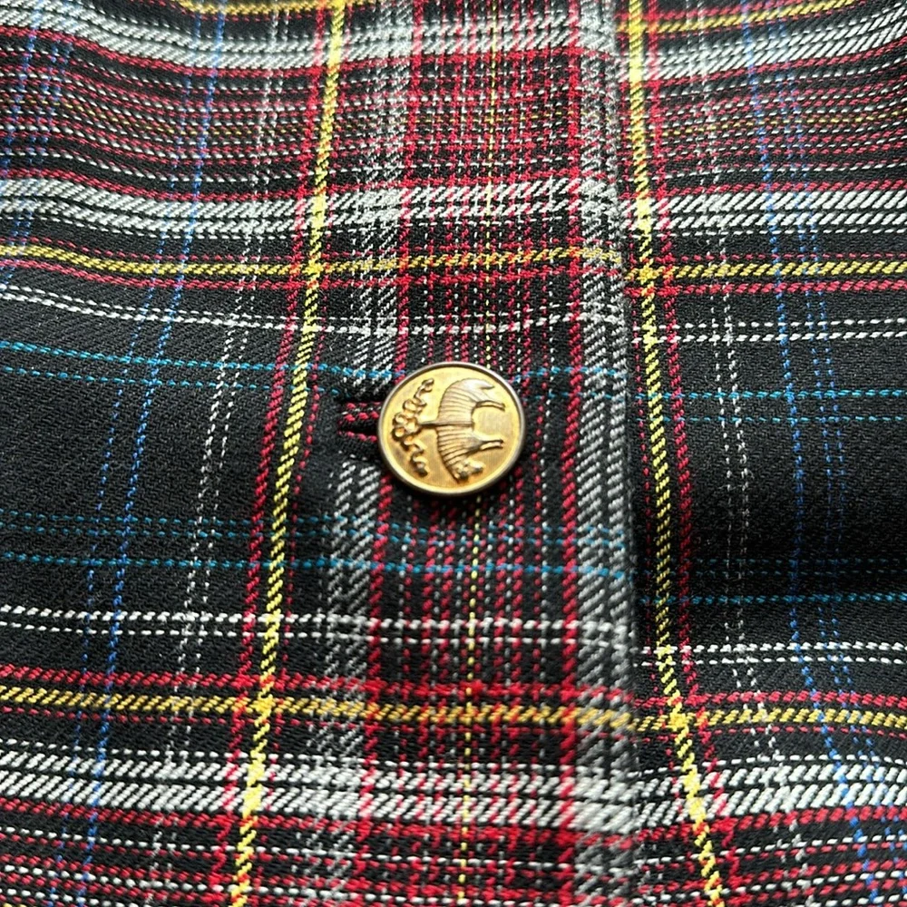 Brooks Brothers Plaid Light Jacket Wool Blend size 10 - Picture 5 of 10